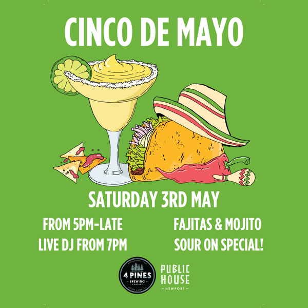 Cinco de Mayo at 4 Pines Public House! 🪅