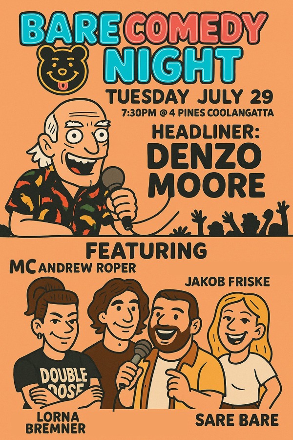 Comedy Night at 4 Pines Cooly with Bare Comedy! π€