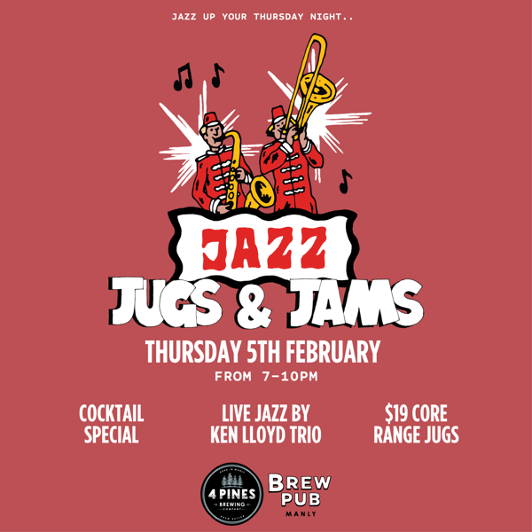 Jazz Jugs & Jams at Brew Pub 🎷🎶